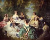 弗朗兹夏维尔温特哈特 - The Empress Eugenie Surrounded by her Ladies in Waiting
